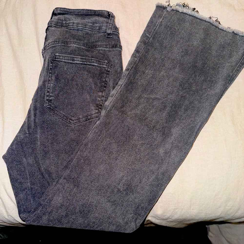 SHEIN Charcoal Flare & Wide Leg Jeans